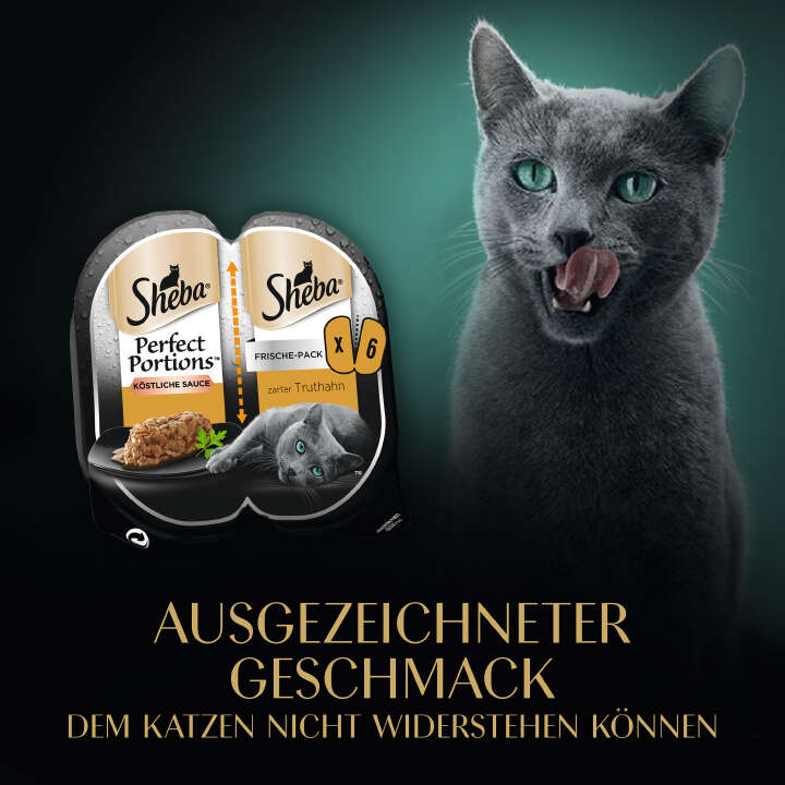 Sheba Katzen-Nassfutter Perfect Portions mit Truthahn im Multipack
